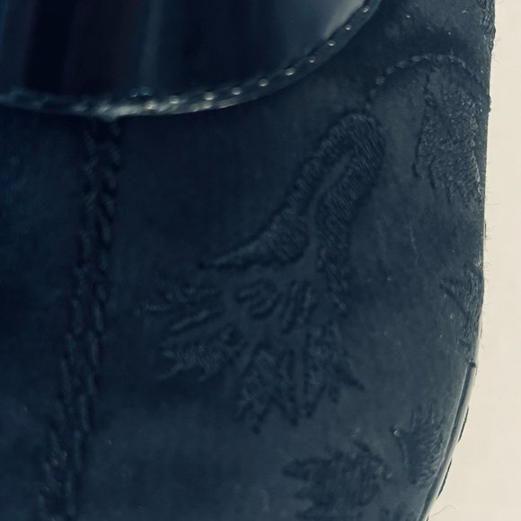 Women’s Klogs‎ Austin Floral Pattern Suede Leather Clogs SIZE 7 W - Picture 7 of 7